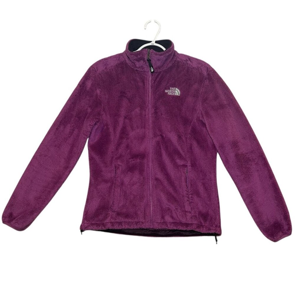 The North Face Jacket Women Purple Osito Full Zipper Pockets Size Small Fleece